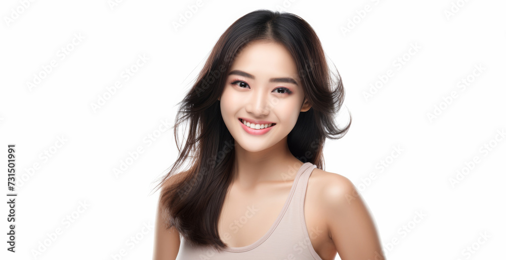 Adorable young girl clad in snug vest undergarments, showcasing her style against a pristine white background. Generative AI. Adorable young girl clad in snug vest undergarments, showcasing her style against a pristine white background. Generative AI.