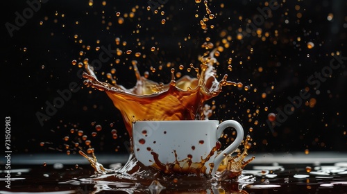 Coffee splash from a cup
