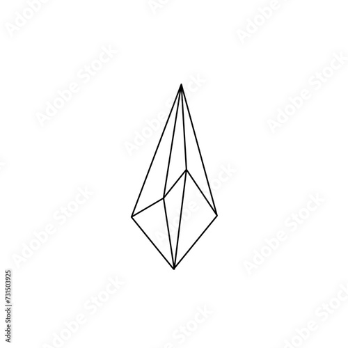 Crystals flat line icons