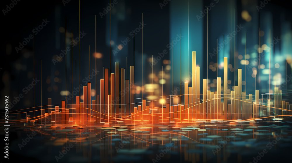Stock market chart line concept, business chart on stock market background Stock market chart line concept, business chart on stock market background