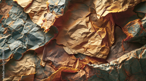 Abstract background with crumpled old paper, texture pattern.	