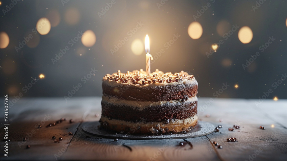 Burning candles illuminate sweet birthday indulgence indoors