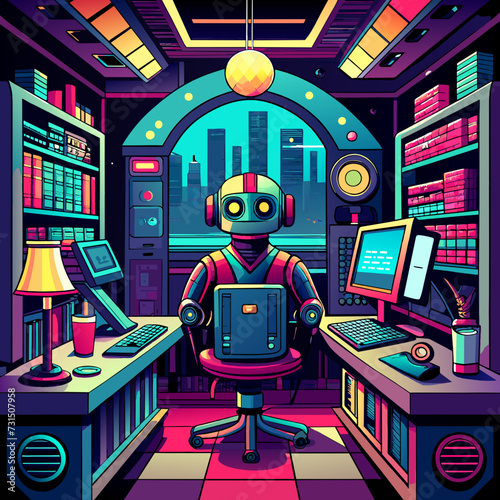 A I Robot with computer