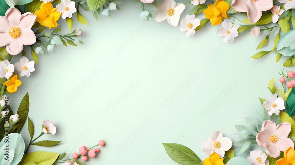 Spring background, green natural rustic background