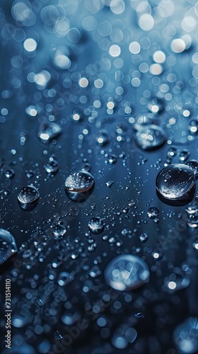 3D Waterdrops Wallpaper, Generative AI