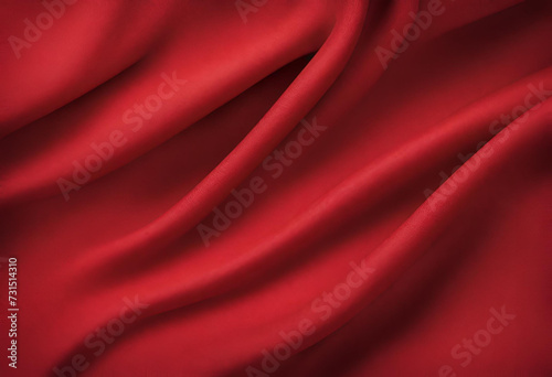 Luxury red satin fabric cloth abstract background, Red fabric texture background
