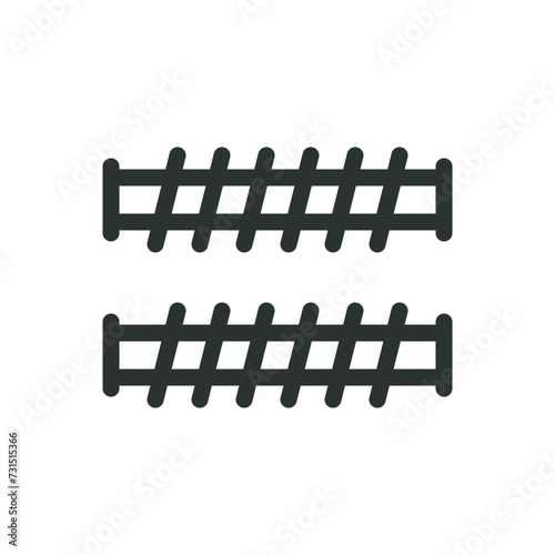 Screw conveyor isolated icon, screw conveyor parts vector symbol with editable stroke