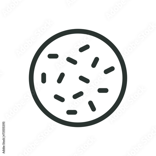 Granules isolated icon, pellets vector symbol with editable stroke