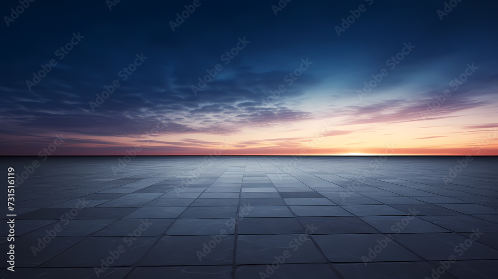 Empty concrete floor, universal minimalist background for presentations