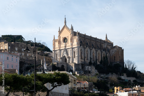 Morning walk in old part of Gaeta, ancient Italian city in province Latina on Tyrrhenian sea