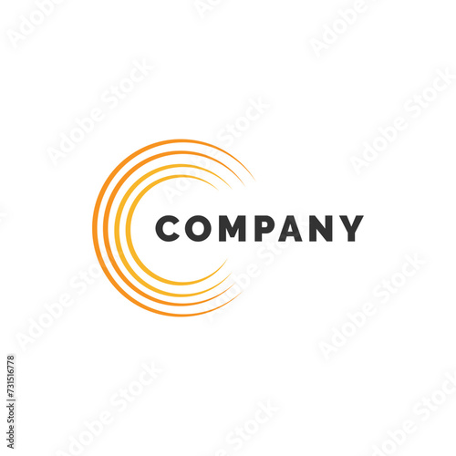 Circle logo template. Circular icon design