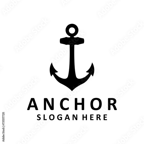 the anchor logo is black