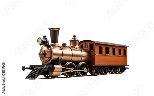 Pretend Toy Train Whistle and Conductor's Cap on White Background