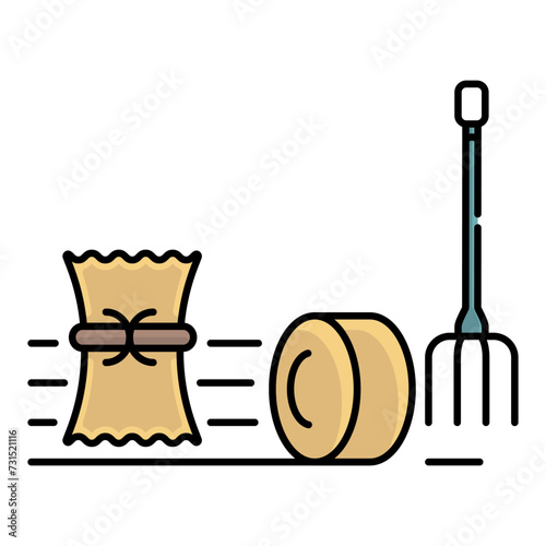 Haycock color icon vector isolated symbol illustration