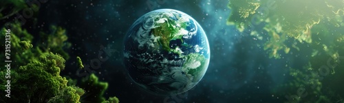 Earth day concept illustration . Banner