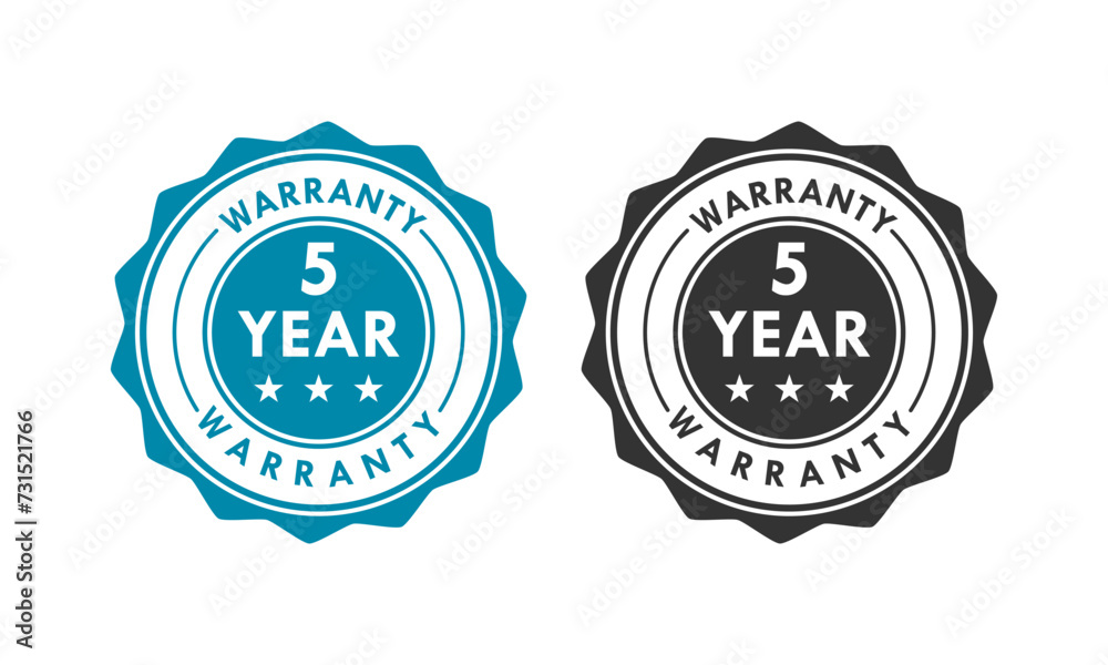 5 years and lifetime warranty label template illustration 5 years and lifetime warranty label template illustration