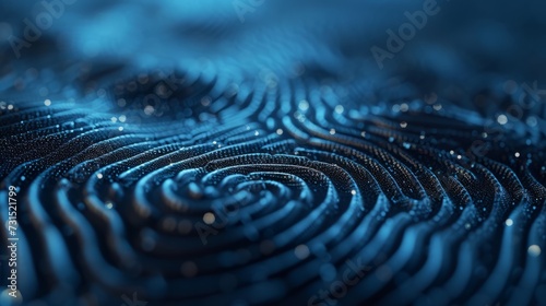 Fingerprint Spiral: Abstract 3D Patterns photo