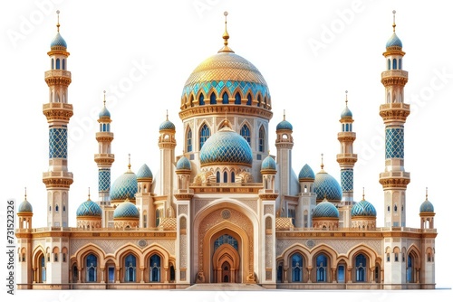 beautiful mosque against a pure serene and divine atmosphere professional photography