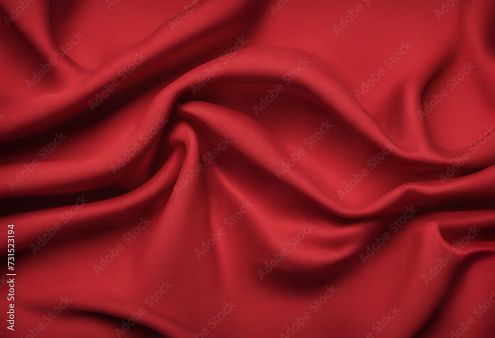 Luxury red satin fabric cloth abstract background, Red fabric texture background Luxury red satin fabric cloth abstract background, Red fabric texture background