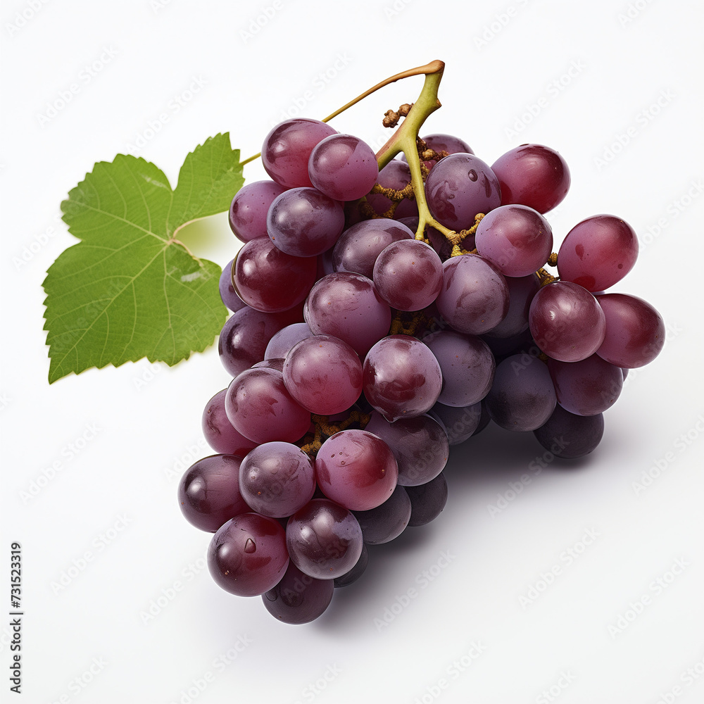 Grapes Galore Visual Extravaganza Featuring Whole Bunches and Sliced Grapes on a White Canvas Grapes Galore Visual Extravaganza Featuring Whole Bunches and Sliced Grapes on a White Canvas