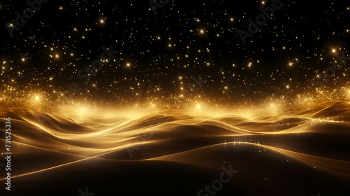 3D golden luxury elements for award ceremony background and podium