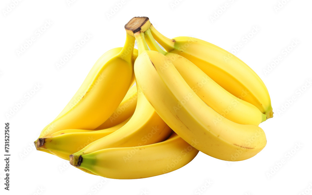 Yellow Banana Isolated against White Background