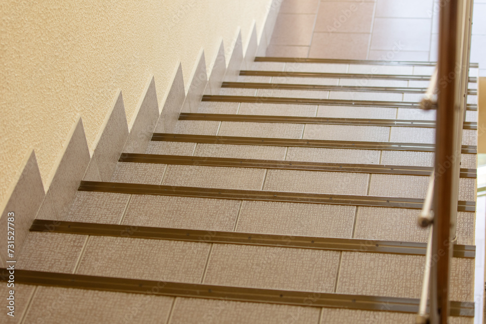 Fototapeta premium Staircase in a building as a background