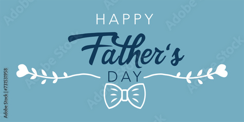 Fathers Day greeting card vector illustration