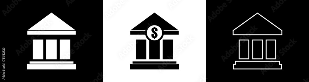 Bank icon. Vector Symbol Money Savings Earnings. Illustration Concept. Bank icon. Vector Symbol Money Savings Earnings. Illustration Concept.