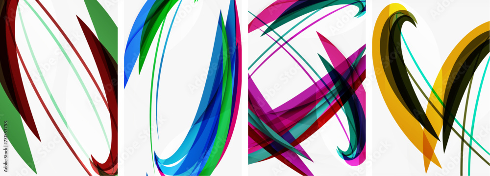 Fototapeta premium Abstract colorful wave posters for wallpaper, business card, cover, poster, banner, brochure, header, website