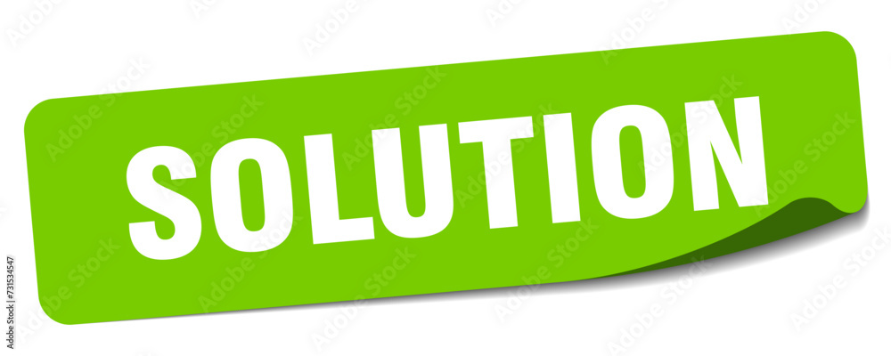 solution sticker. solution label solution sticker. solution label