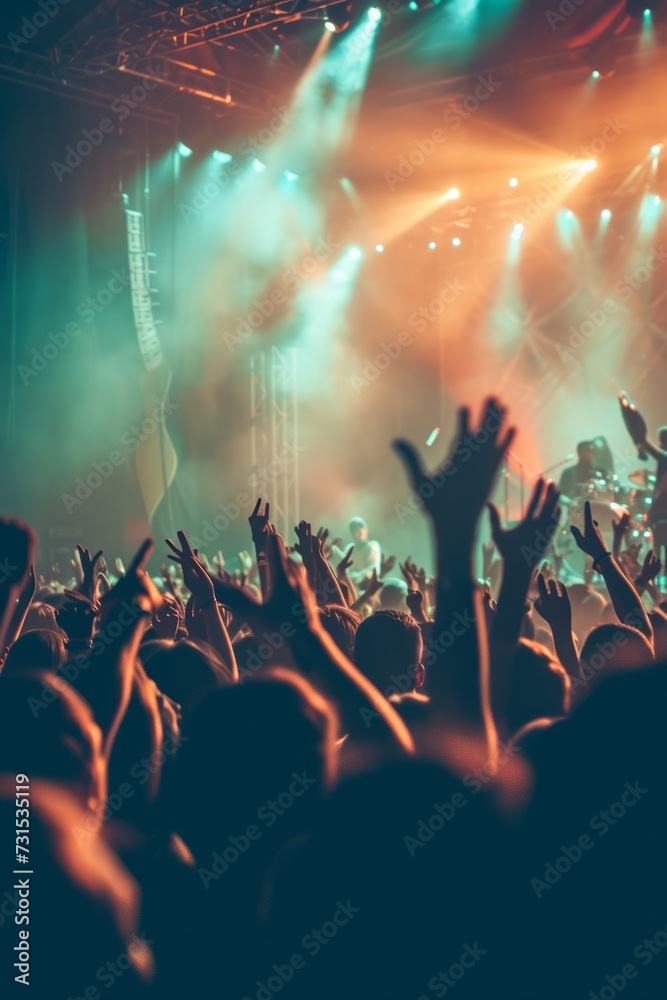Enthusiastic crowd at a concert