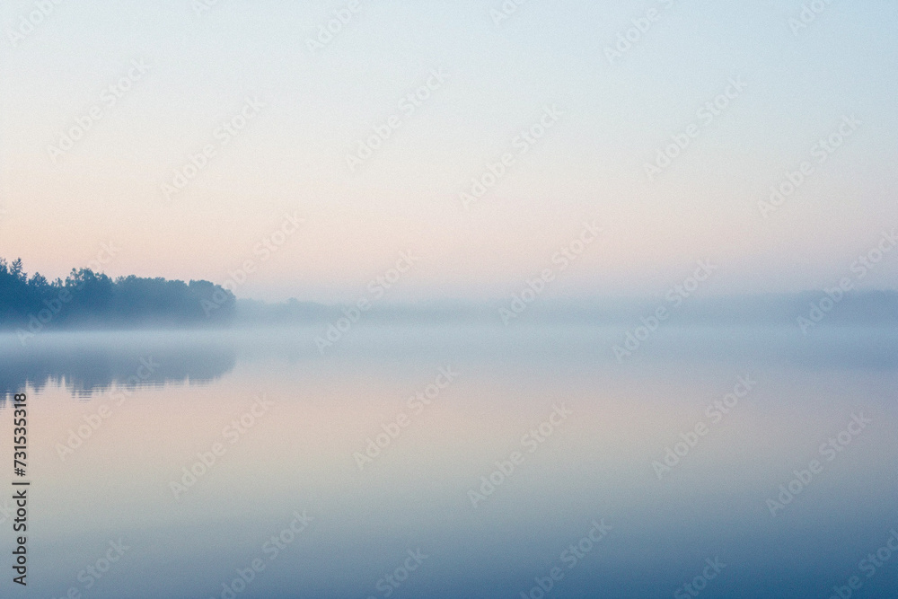 Scenic view of mist over the lake surface, AI-generated.