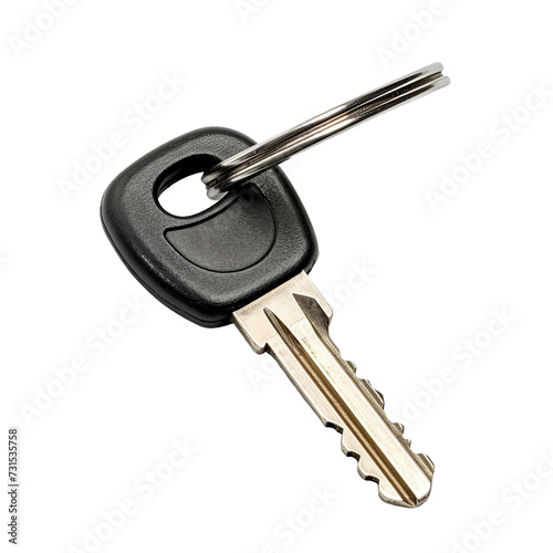Car key, isolated object, transparent background.