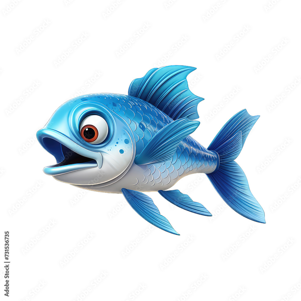 Dartfish cartoon character on Transparent Background Dartfish cartoon character on Transparent Background