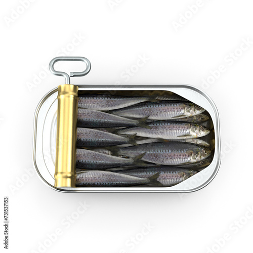 Canned Sardine Opened PNG