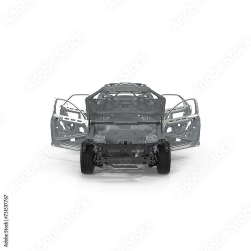 Car Frame with Chassis PNG