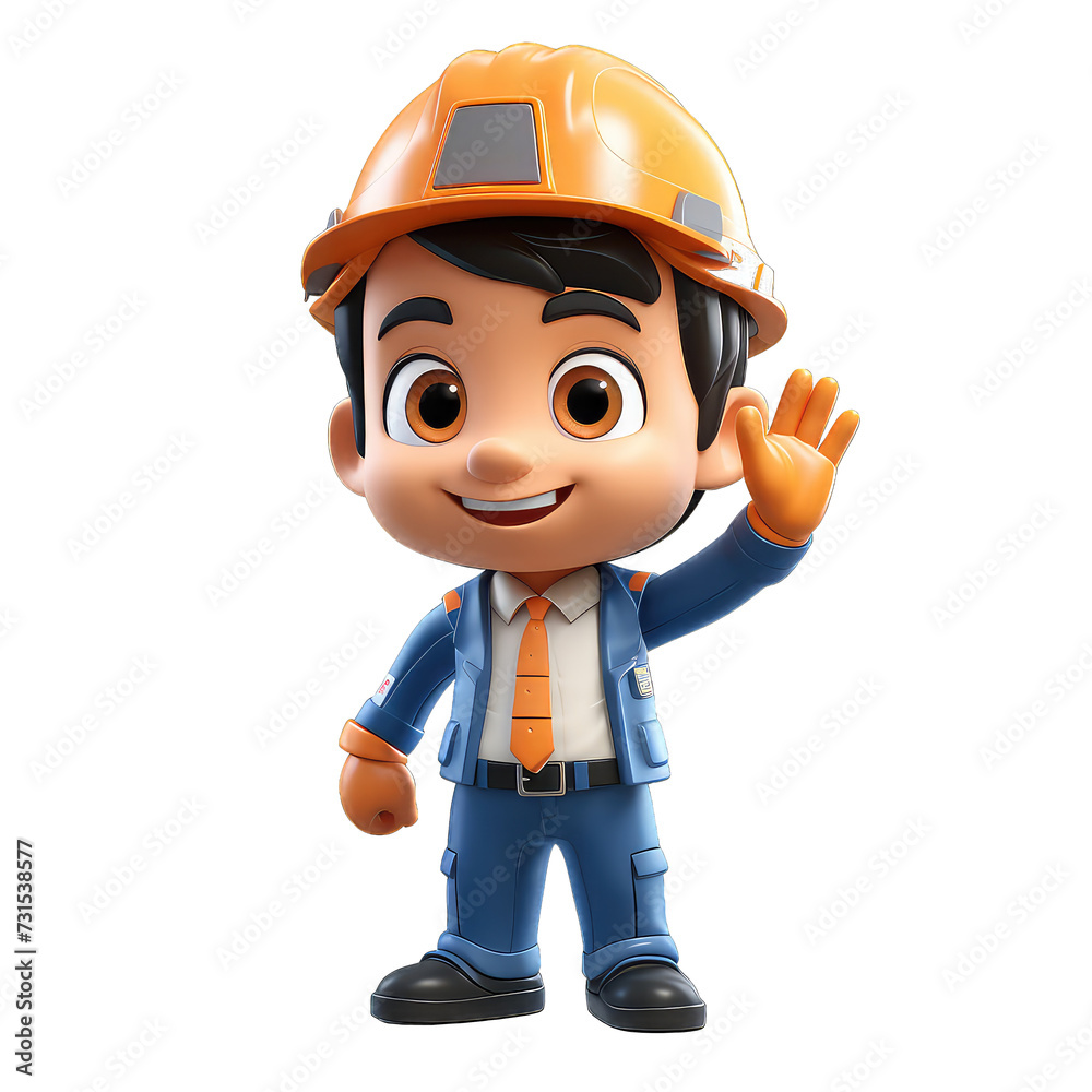 engineering cartoon character on Transparent Background engineering cartoon character on Transparent Background