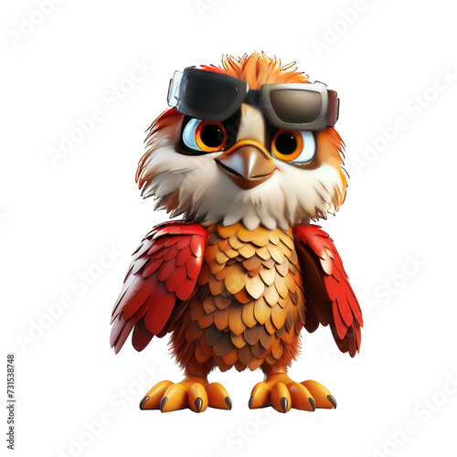 Falcon cartoon character on Transparent Background © Transparent-World