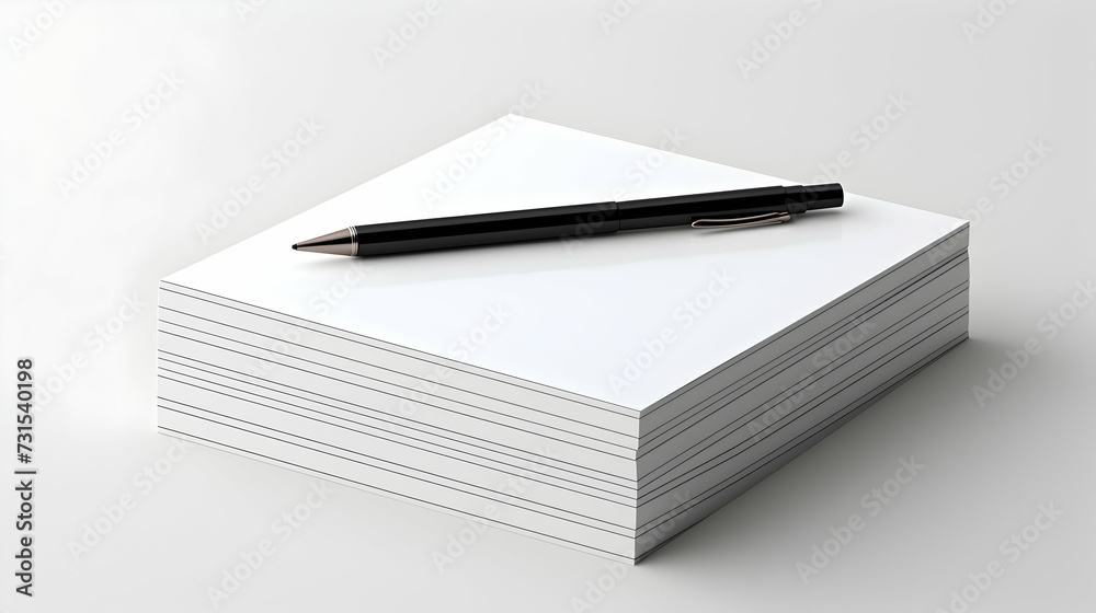 A stack of business cards and a professional pen A stack of business cards and a professional pen