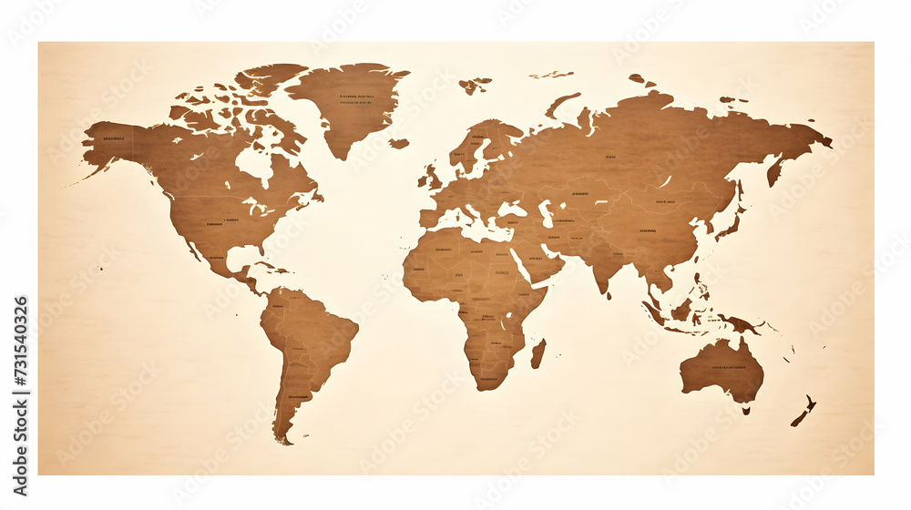 A vintage-inspired world map poster