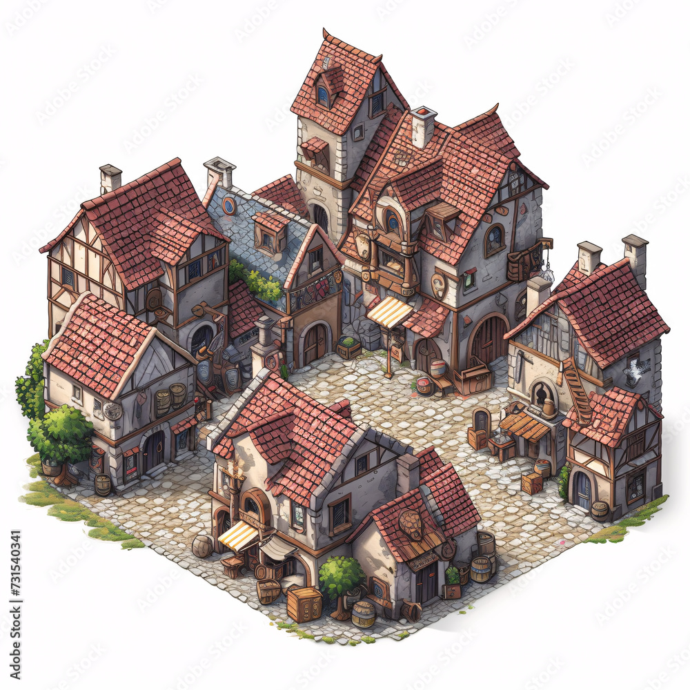 Busy medieval city Games Assets Building and Environment Sprite Sheet Busy medieval city Games Assets Building and Environment Sprite Sheet