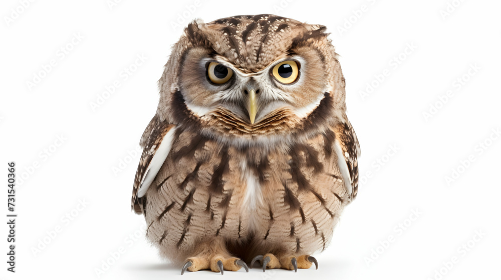 Naklejka premium A wise-looking owl with piercing eyes