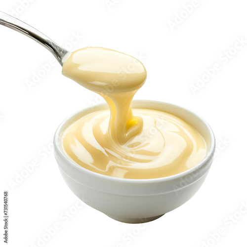 Condensed milk, isolated object, transparent background. photo