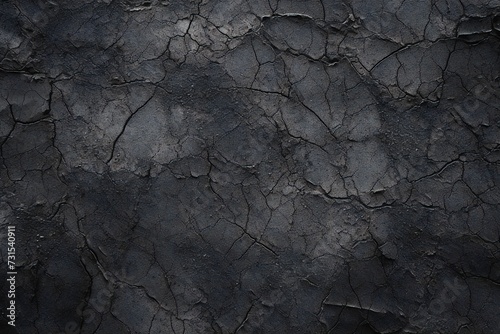 Dark detailed stone wall texture Generative Ai photo