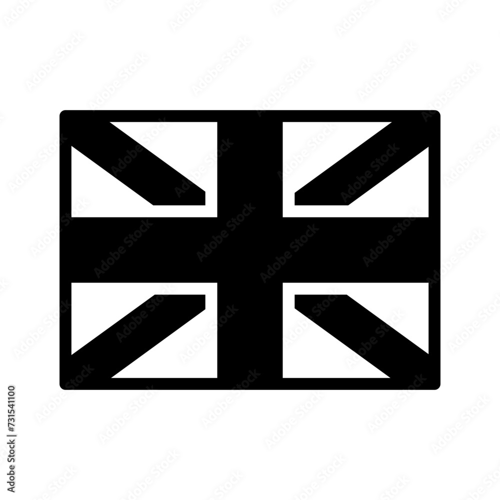 Vector solid black icon for great britain Vector solid black icon for great britain