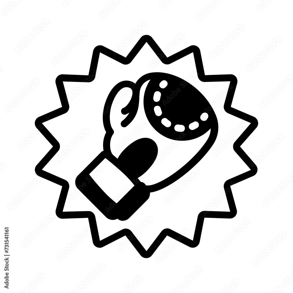 Vector solid black icon for action Vector solid black icon for action