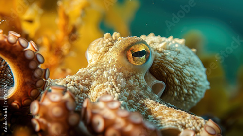 Image of a Octopus under water, sea life photography