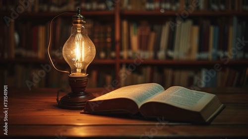 Lamp illuminating a book