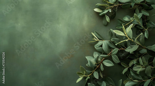 green backround with green leaves